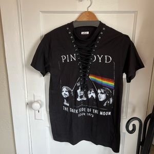 Lace-up Vintage Pink Floyd Shirt